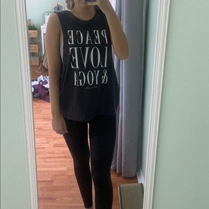 spiritual gangster peace love and yoga tee